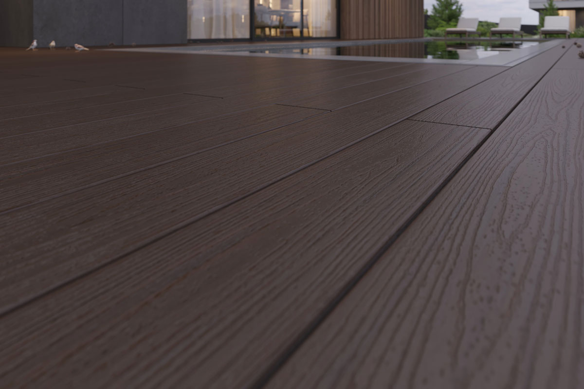 Террасная доска TERRADECK эксТерра / eXterra 140 цвет махагон